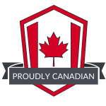 Proudly Canadian emblem
